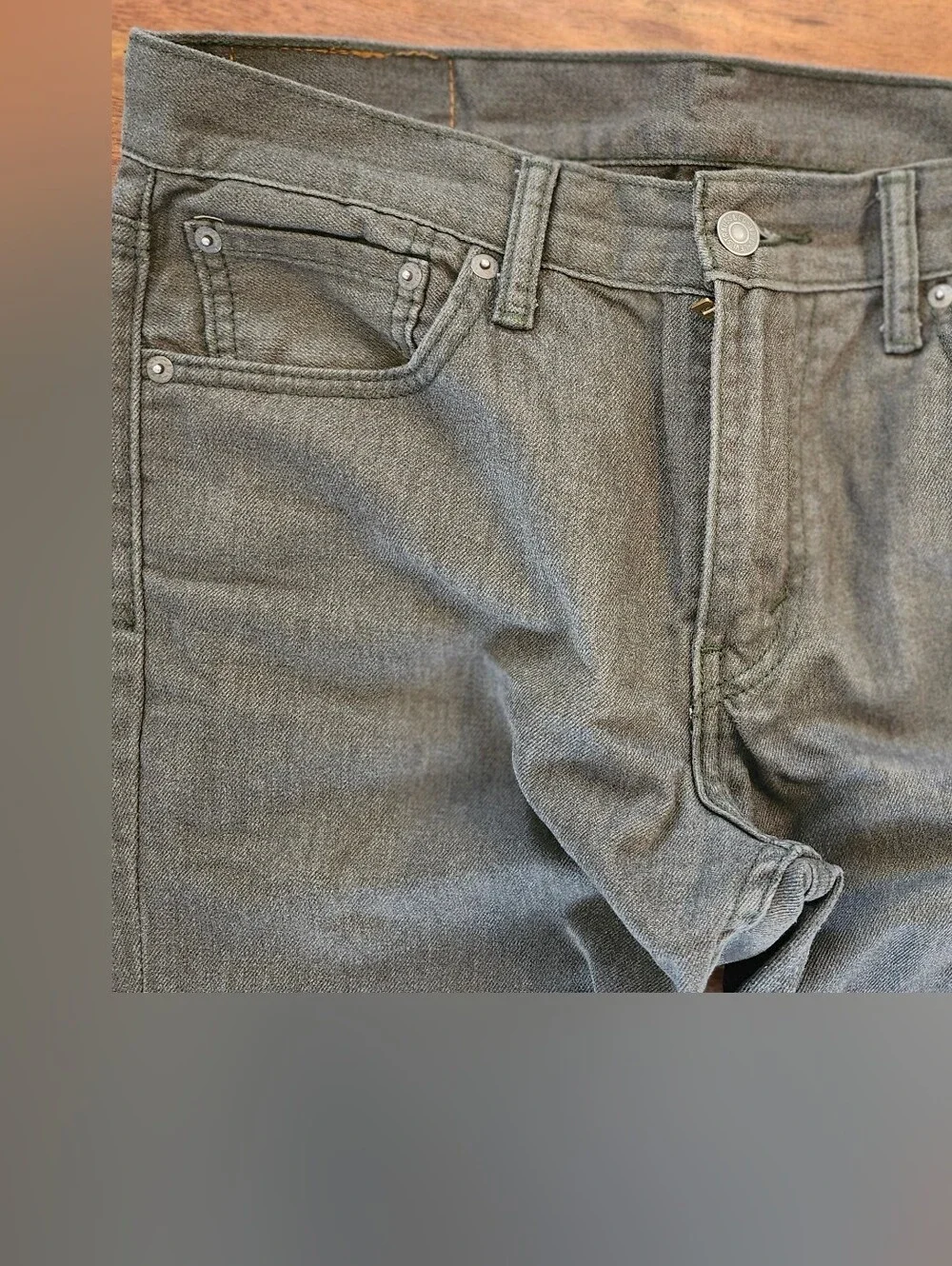 Mens Gray Levi Strauss 511 32 X 34 Softer Feel